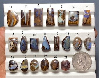 Natürlicher australischer Boulderopal-Cabochon. Lose Edelsteine für die Schmuckherstellung. CODE 2536