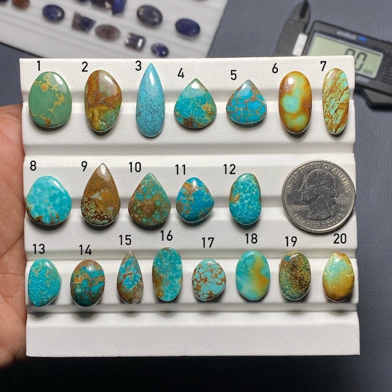 Natural Arizona Turquoise cabochon, loose gemstone for jewelry making