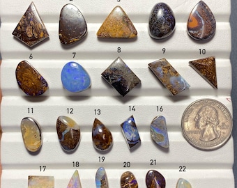 Natürlicher australischer Boulderopal-Cabochon. Lose Edelsteine ​​für die Schmuckherstellung. CODE 2535