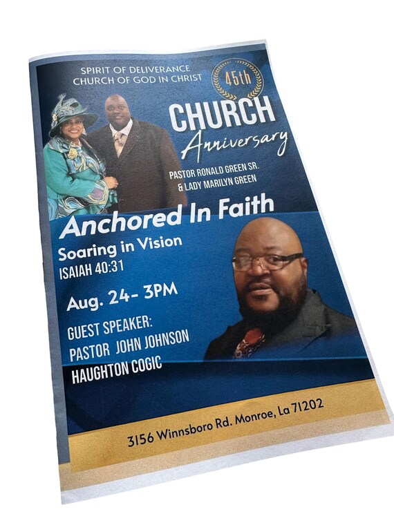 Custom Laser-Printed Color Programs – Double-Sided – Regular Copy Paper – Event Programs