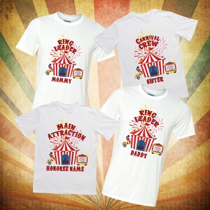 Birthday tshirts- Carnival theme for family and friends