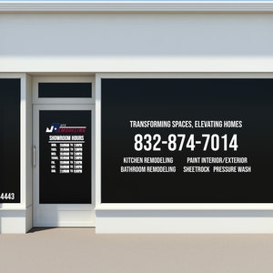 Customizable Window Decal / Your Company Name or Logo Storefront Vinyl Sticker Window Door Lettering