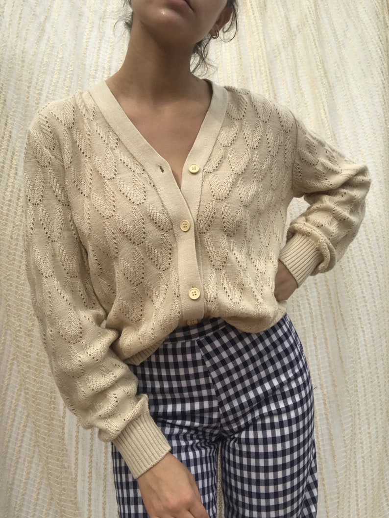 Cardigan vintage beige woman