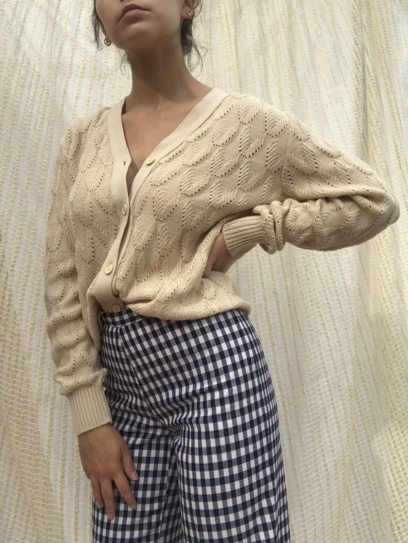 Cardigan vintage beige woman