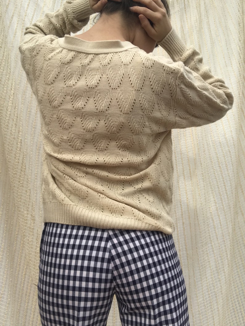 Cardigan vintage beige woman