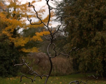 Bird feeder tree robust bird feeding station, unusual bird feeder stand with 2 extra branches