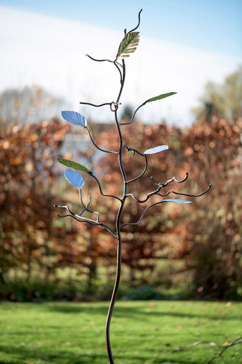 Bird Feeder Tree With Stainless Steel Leaves Bespoke Unique Etsy UK