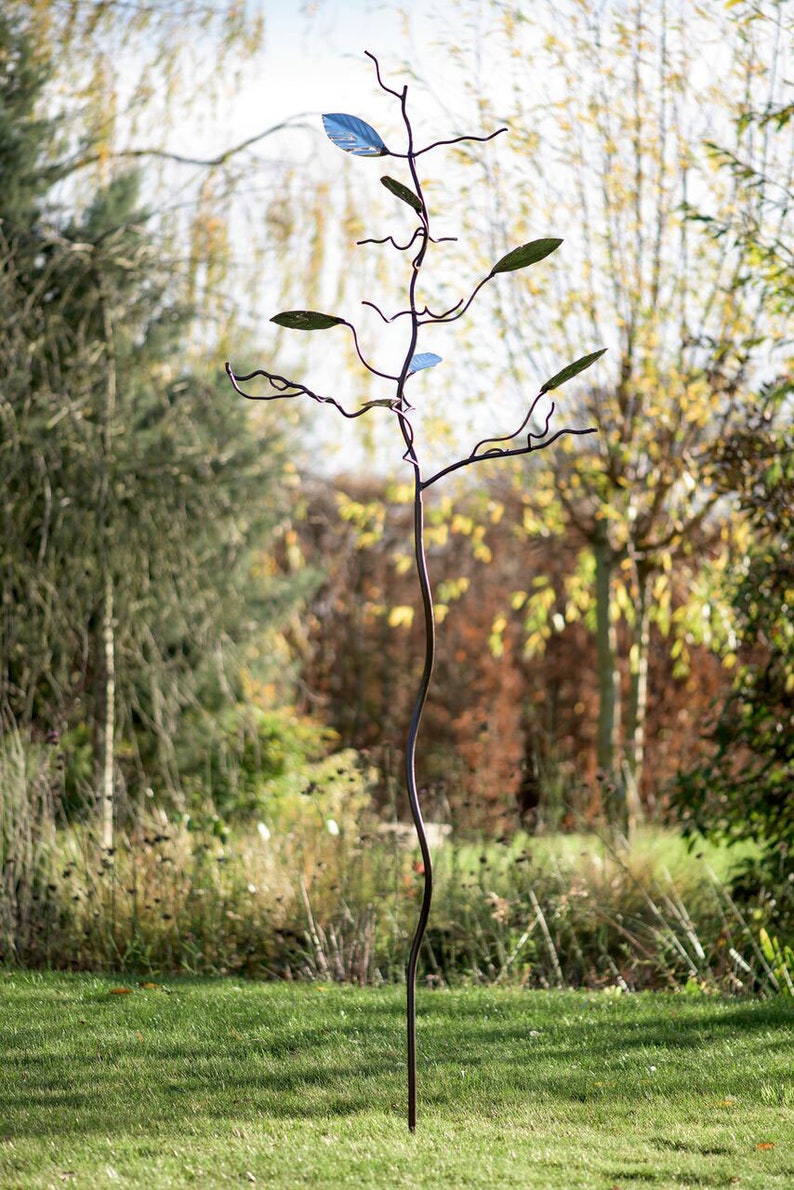 Bird Feeder Tree With Stainless Steel Leaves Bespoke Unique Etsy UK