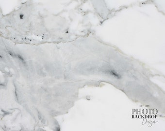 White marble Vinyl Photography Backdrop for Product, Flat lay & Food Photography - Lov365