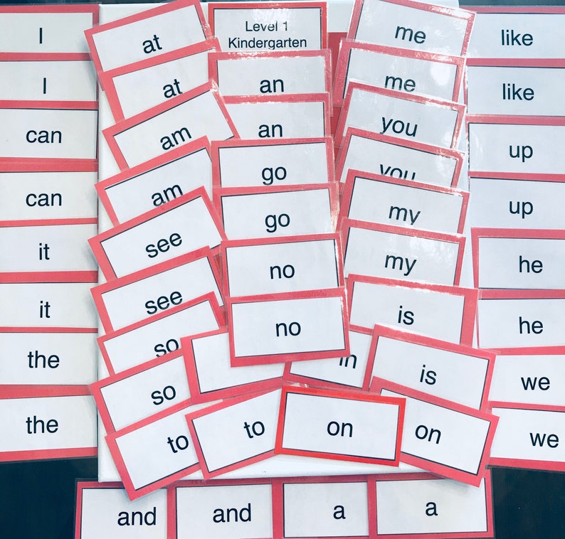 48 Laminated Kindergarten Sight Word Memory Cards 48 | Etsy