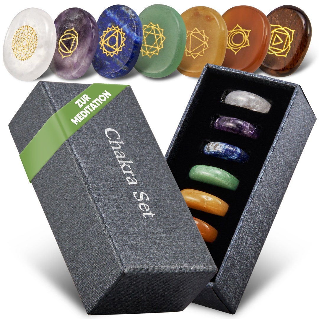 Chakra Healing Stone Set With the 7 Most Important Gemstones | Crystal ...