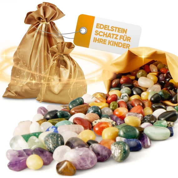 200 G Pierres Précieuses Pour Enfants - Pierres Roulées Colorées, Chasse Au Trésor, Décoration, Cadeau