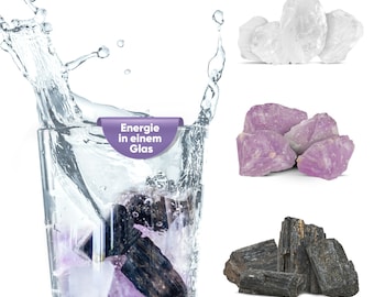 250g Waterstone Blend Protection & Liberation | Healing stones, water stones set for water treatment: rock crystal, tourmaline, amethyst