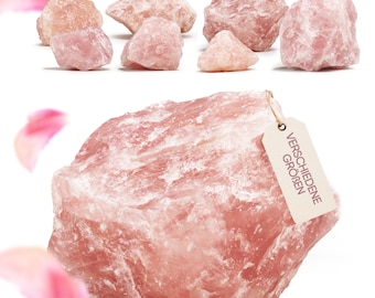 Large Rose Quartz Natural Stone Piece | Gemstone: Rose Quartz | Crystal for use as computer stone, water stone, healing stone, decoration