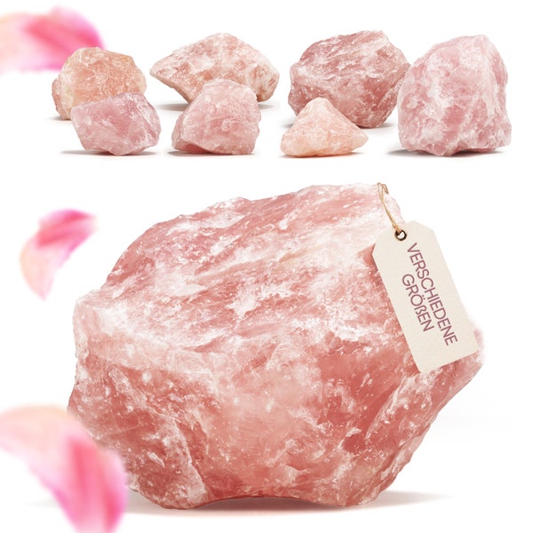 Pieza grande de piedra natural de cuarzo rosa | Piedra preciosa: cuarzo rosa | Cristal para usar como piedra de computadora, piedra de agua, piedra curativa, decoración.