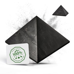 Original Shungite Pyramid from Russia (Karelia) | Polished | Shungite Pyramid | Shungite Pyramid with Certificate