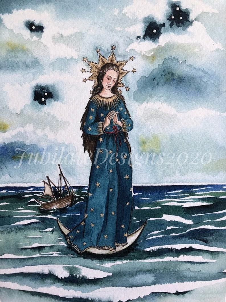 Stella Maris Watercolor Print 8 x 10 image 3