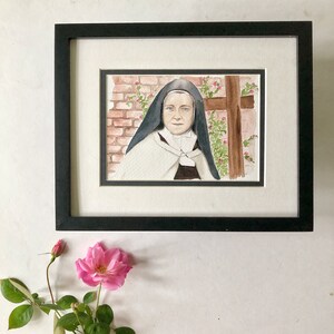 St. Thérèse, Little Flower Watercolor Print image 2