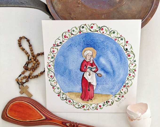 Saint Martha Icon, Handmade Greek Orthodox Icon of St Martha, Byzantine ...