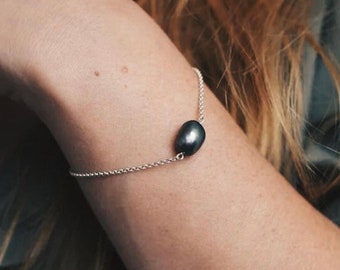 Tahitian pearl bracelet | Simple pearl bracelet| Delicate pearl bracelet | Freshwater pearl bracelet | Christmas gift | Black Friday Sale