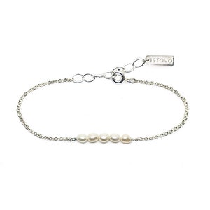 Dainty pearl bracelet Petite bridal bracelet Wedding bracelet Chain pearl jewelry Tiny pearl jewelry Christmas gift Black Friday image 4