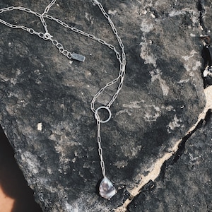 Sterling Silver Lariat Necklacepearl Y Necklace Pearl Lariat Necklace ...