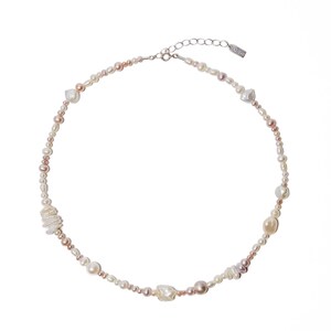 Pearl necklace | Pink pearl necklace | Freshwater pearl thread | Sterling silver pearl necklace | Classy pearl necklace | Anniversary gift