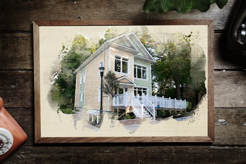 Custom Watercolor House Painting Watercolor Home Portrait Etsy