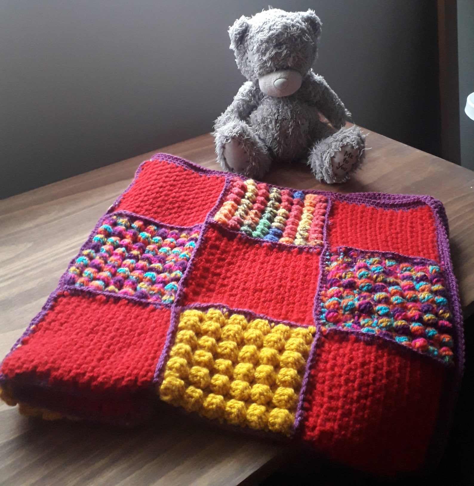 Crochet Patchwork Baby Blanket Etsy