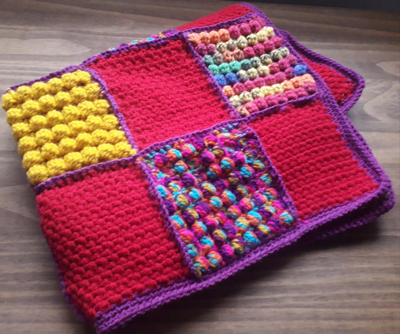 Crochet Patchwork Baby Blanket Etsy
