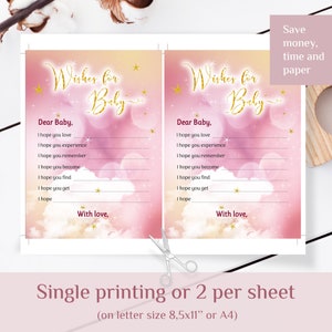Baby Shower Games Printable Wishes for Baby 5x7'' - Etsy