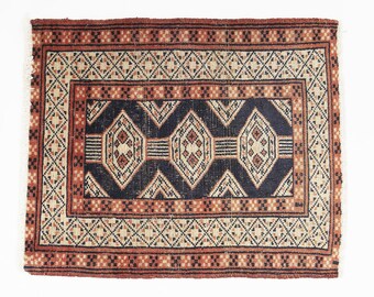 Oushak Rug Bohemian Rug Boho Carpet Doormat Bedside Rug Rug Mat 60 x 56 cm Vintage Rug Bokhara Rug Nomadic Carpet 1.9 x 1.8 ft