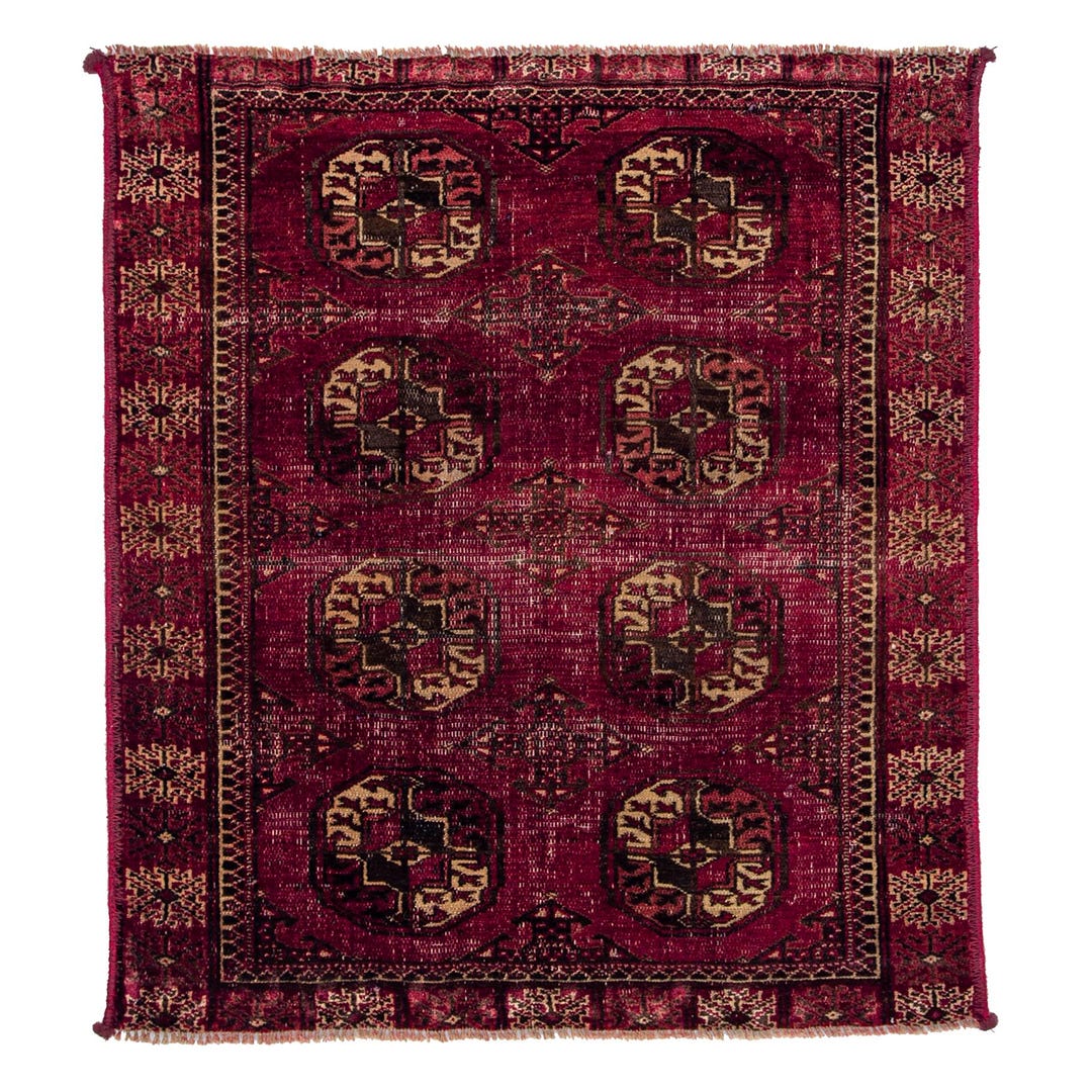 3 X 2.6 Ft - 92 X 82 Cm Vintage Bokhara Rug, Bukara Rug, Bukara Rug ...