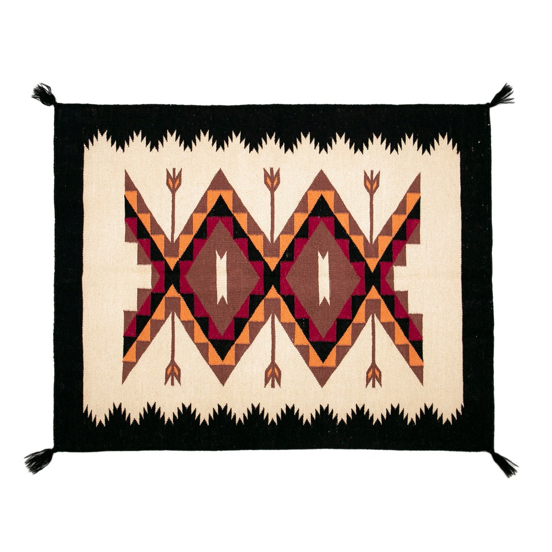 4.3 X 3.4 Ft 132 X 104 Cm Navajo Rug, Southwestern Kilim, Native