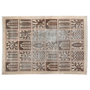6 x 4.2 ft - 183 x 129 cm  Pastel Colors Rug, Turkish Rug, Oushak Rug, Vintage Rug, Persian Rug, Tribal Rug, Nomadic Rug, Distressed Rug