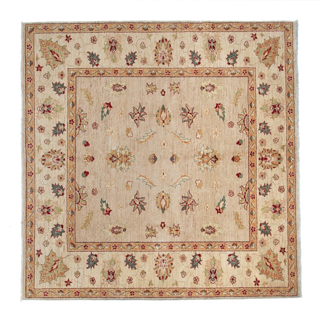 6.4 X 6.7 Ft 197 X 204 Cm Square Rug, Luxury Rug, Floral Rug, Oushak ...