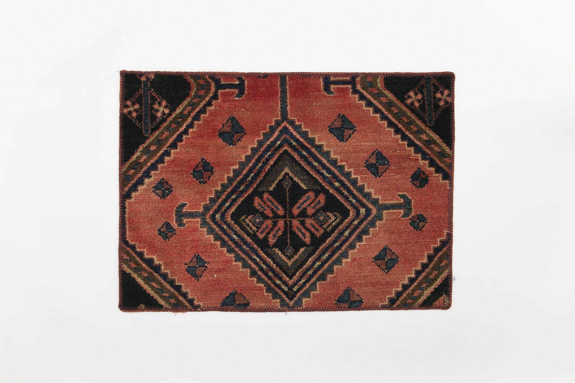 Oushak Rug Bohemian Rug Boho Carpet Doormat Bedside Rug Rug Mat 60 x 56 cm Vintage Rug Bokhara Rug Nomadic Carpet 1.9 x 1.8 ft