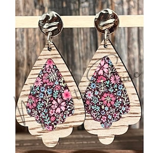Drop Petal Inlay Earring SVG