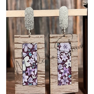 Rectangle Inlay Earring SVG