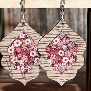 Fancy Inlay Earring SVG
