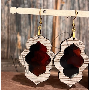 Fancy Inlay Earring SVG