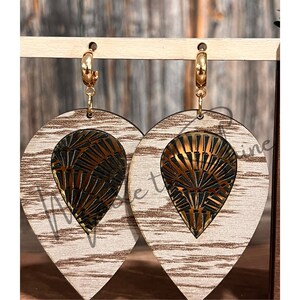 Reverse Teardrop Inlay Earring SVG