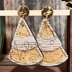 Triangle Split Inlay Inlay Earring SVG