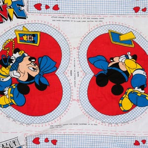 Cojín o bolso de mano vintage de tela de Minnie Mouse Disney, años 80, 2 diseños imagen 5