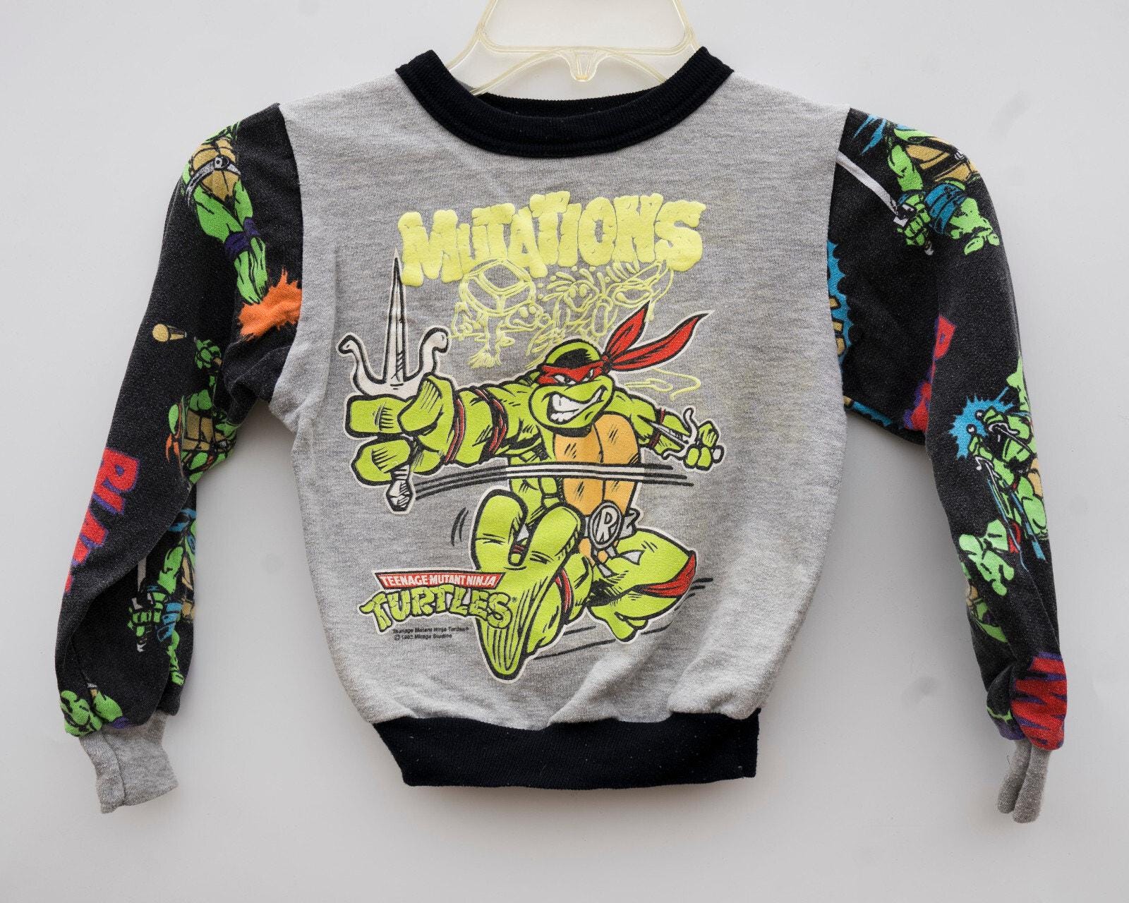 Vintage 1992 TMNT Sweatshirt Mutations Teenage Mutant Ninja Turtles Raphael Boys 5-6