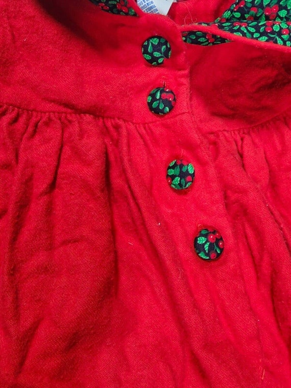 Vintage Toddle Tyke Girls Christmas Jumpsuit Red … - image 10