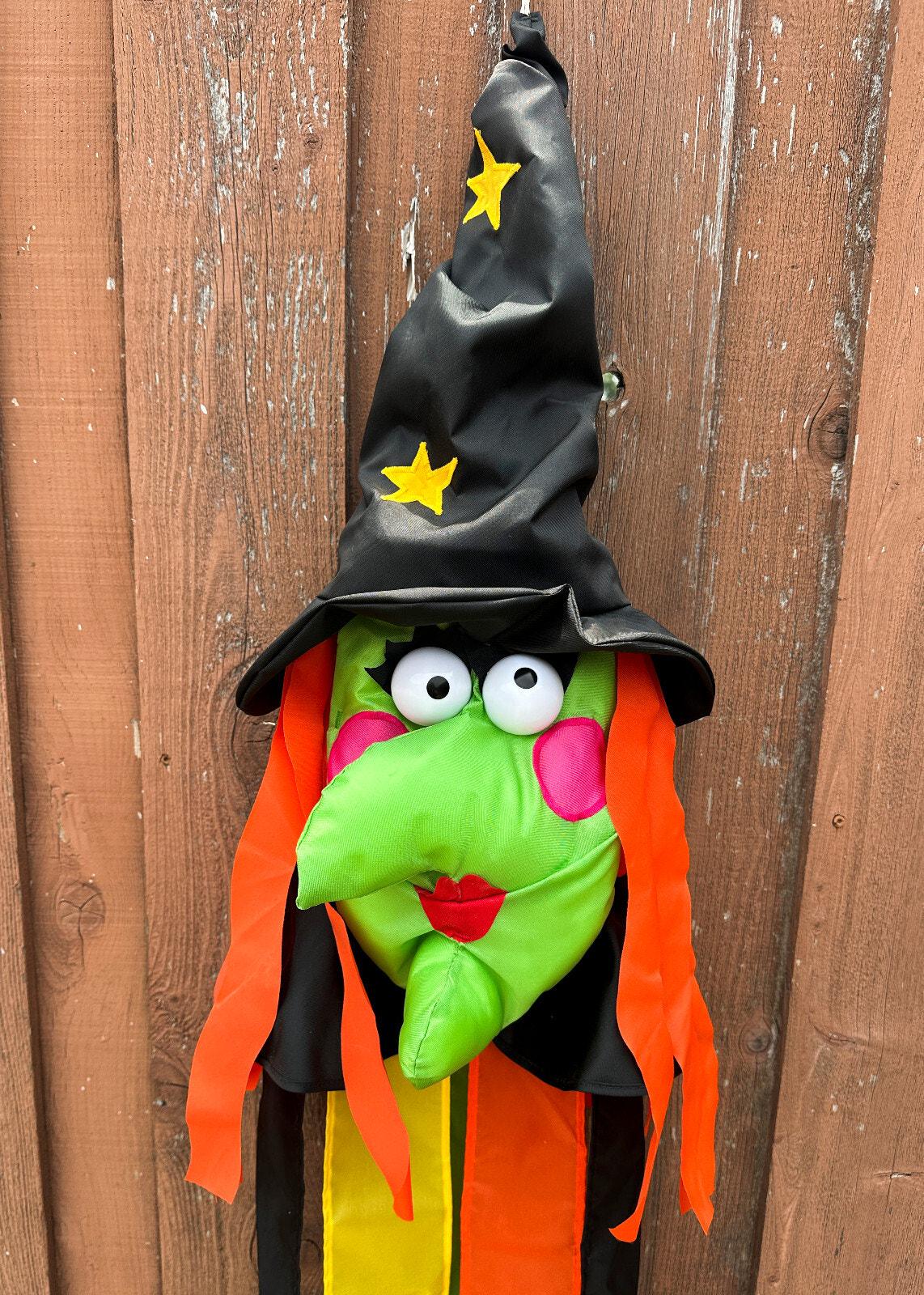 Halloweenご本人ピック Vintage 1994 Windsport 3D Witch Windsock Halloween Nylon Garden
