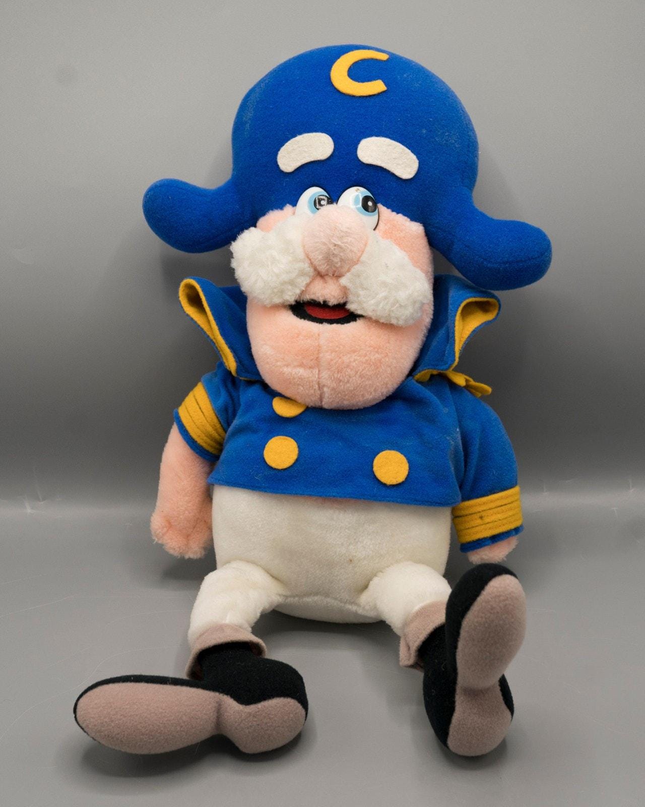 Quaker Oats Company シリアルマスコット キャプテンクランチ Vintage 1987 Cap'n Captain Crunch Quaker Oats 18” Plush Toy Mascot