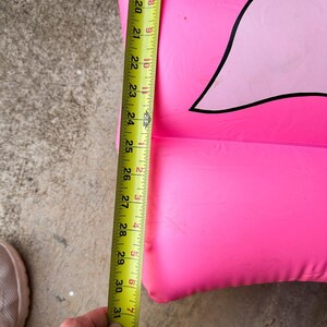 Vintage 1980s Ideal Mickey Mouse Pink Pool Raft Inflatable Googly Eyes Disney VIDEO image 15