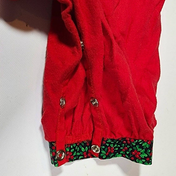 Vintage Toddle Tyke Girls Christmas Jumpsuit Red … - image 9